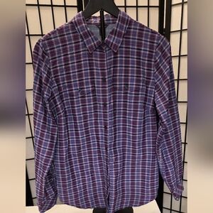 Eddie Bauer Women's Plaid Button Down ~ Size Medium